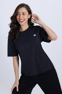 Zivame Knit Poly Loungewear Top - Black Beauty — thumbnail 2